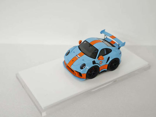 [Premium Resin Model] YM Model X MiniCrafisman 1:64 Porsche 992 GT3 RS Cute Egg Car Gulf Edition (Full Interiors Rolling Cage Metal Exhausts Glossy Paint) Limited to 99-199 Pieces