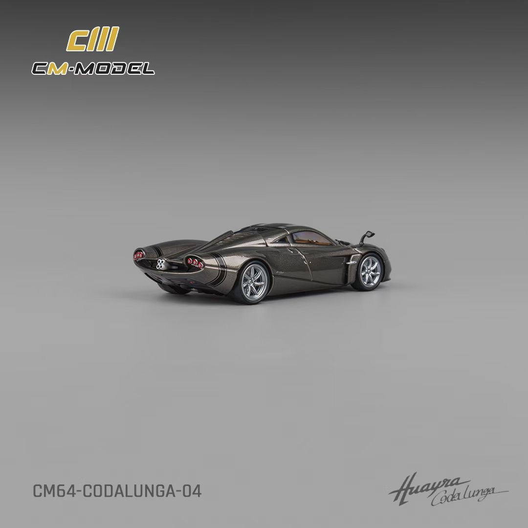 CM Model 1:64 Pagani Huayra Codalunga Metallic Gun Grey Official Licensed with Extra Wheel-Set for Replacement