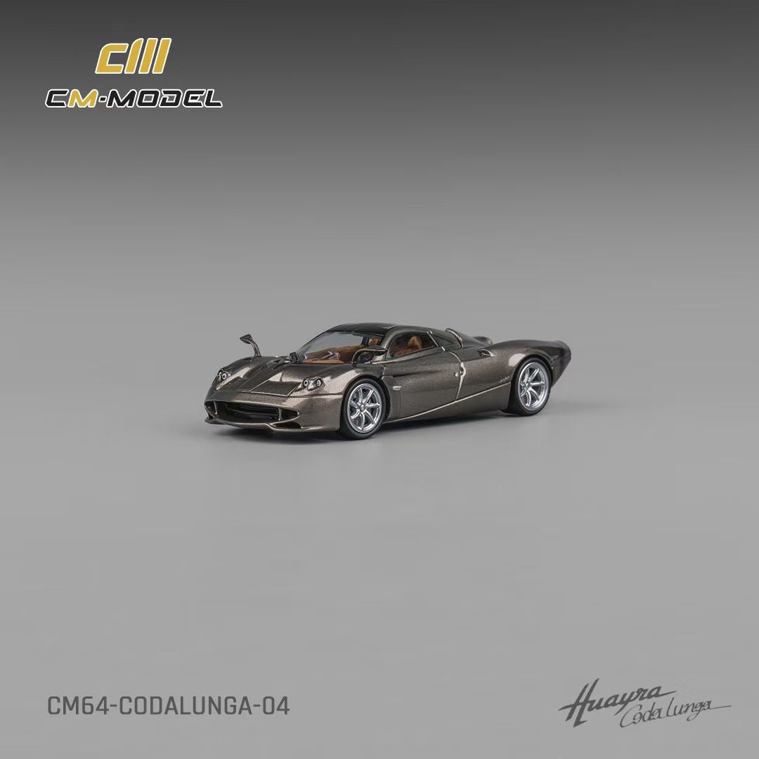 CM Model 1:64 Pagani Huayra Codalunga Metallic Gun Grey Official Licensed with Extra Wheel-Set for Replacement