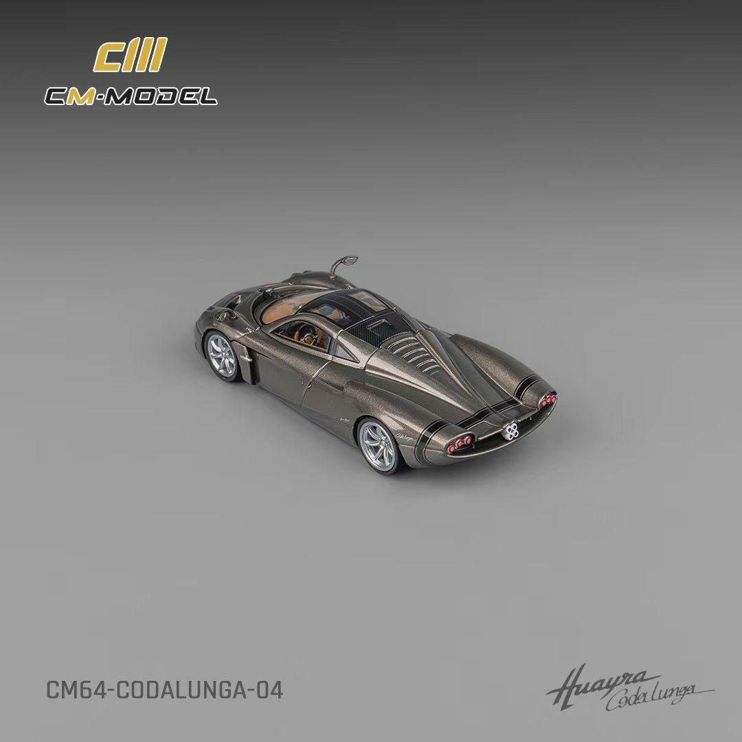 CM Model 1:64 Pagani Huayra Codalunga Metallic Gun Grey Official Licensed with Extra Wheel-Set for Replacement