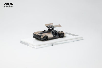 HKM Premium 1:64 Pagani Huayra Coupe 2014 Champagne Gold (Movable Rear Engine Boot, 2 Gull Wing Doors, Front and Rear Spoilers) Limited 999 Pieces