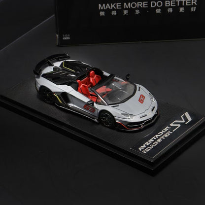 Maxwell X Rhino Model 1:64 Lamborghini Aventador LP770-4 SVJ #63 Combat Grey (China Beijing Hobby Expo HEC 2025 Event Edition)