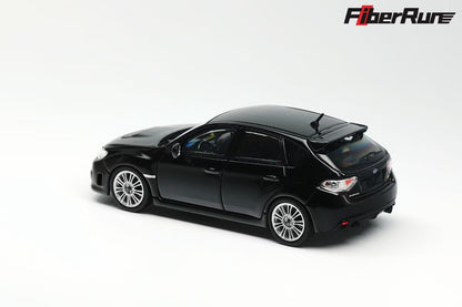 Fiber Run 1:64 Subaru Impreza MK3 WRX STI Hatchback 2009 (GR) Black Subaru Official Licensed