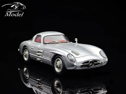 YS Model 1:64 Mercedes Benz SL Class MK1 300SLR W196S 1955 Uhlenhaut Coupe Openable Front Engine Hood and Gull Wing Doors