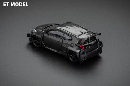 Fuji X ET Model 1:64 Toyota GR Yaris Pandem Rocket Bunny Wide Body Hot Hatch Full Carbon Black Limited 499 Pieces