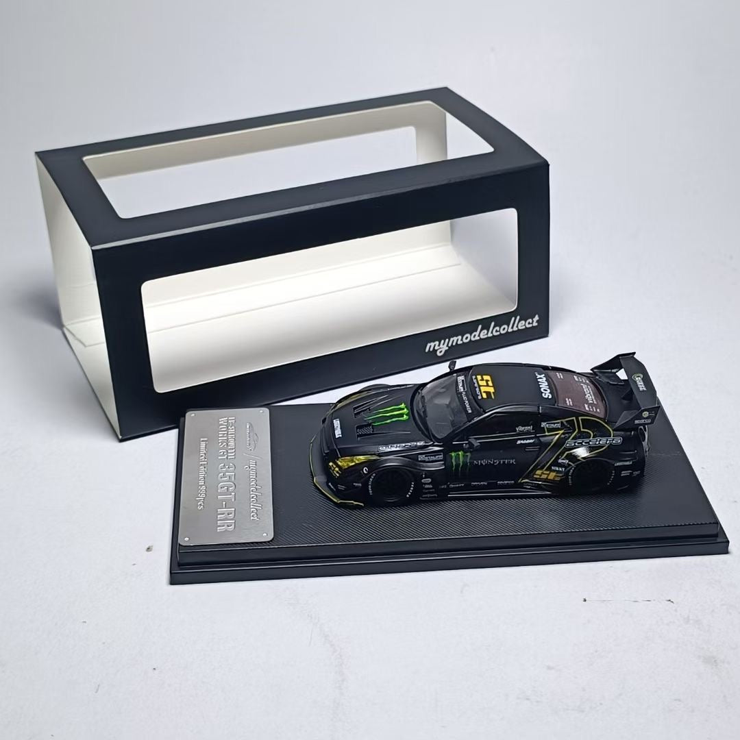 Model Collect 1:64 Nissan GT-R R35 2020 LBWK Silhouette Works GT 35GT-RR 3.0 Monster Energy Edition