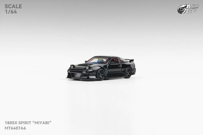 Micro Turbo 1/64 Nissan Silvia S13 180SX Spirit Rei Mayabi Pop Up Headlight Detailed Interior and Engine Piano Black