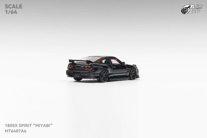 Micro Turbo 1/64 Nissan Silvia S13 180SX Spirit Rei Mayabi Pop Up Headlight Detailed Interior and Engine Piano Black