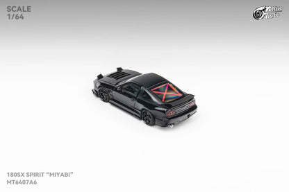 Micro Turbo 1/64 Nissan Silvia S13 180SX Spirit Rei Mayabi Pop Up Headlight Detailed Interior and Engine Piano Black