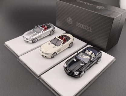 [Premium Resin Model] JG 1:64 Mercedes-Benz SLR McLaren Roadster Convertible White in Premium Box Packaging