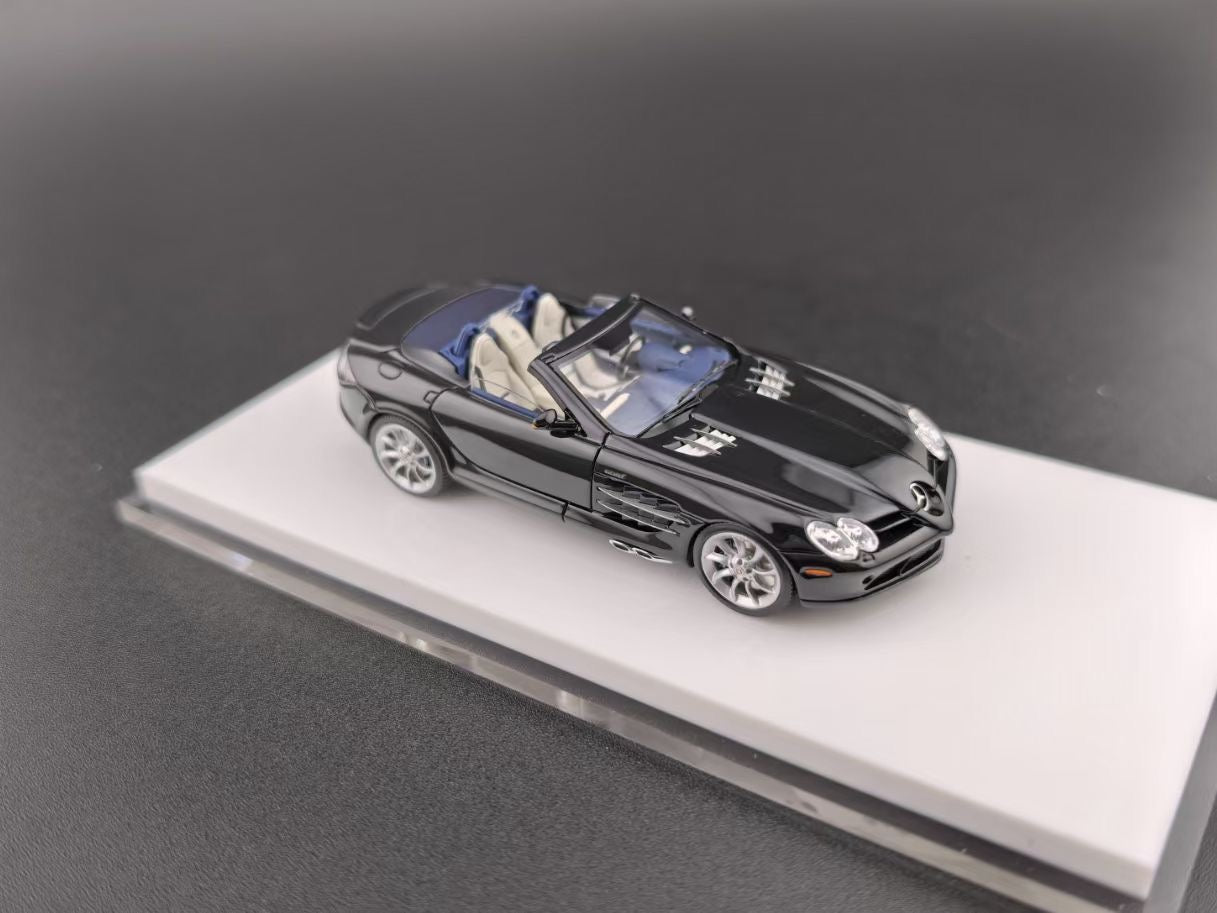 [Premium Resin Model] JG 1:64 Mercedes-Benz SLR McLaren Roadster Convertible Black in Premium Box Packaging