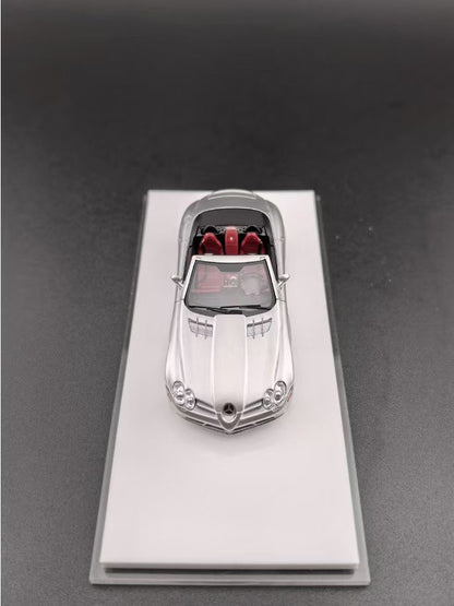 [Premium Resin Model] JG 1:64 Mercedes-Benz SLR McLaren Roadster Convertible Silver in Premium Box Packaging