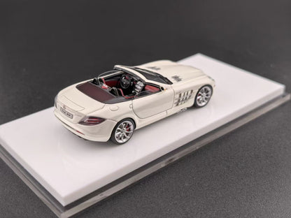[Premium Resin Model] JG 1:64 Mercedes-Benz SLR McLaren Roadster Convertible White in Premium Box Packaging