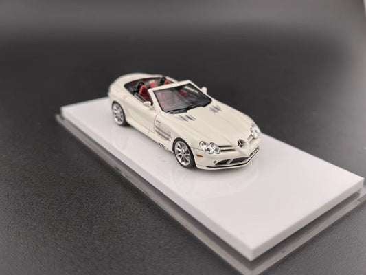 [Premium Resin Model] JG 1:64 Mercedes-Benz SLR McLaren Roadster Convertible White in Premium Box Packaging