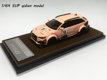 [Premium Resin Model] SUP Qidian Model 1:64 Audi RS6 Avant C7 Wagon DTM Jon Olsson Custom Pink Pig #9