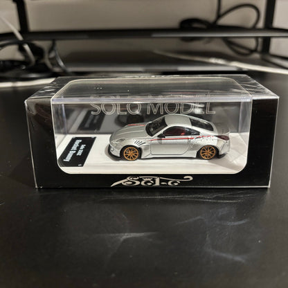 Solo 1:64 Nissan Fairlady Z33 350Z Pandem Rocket Bunny Custom Silver with Red Lines