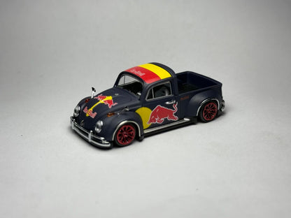 Liberty64 1:64 Volkswagen Beetle Pick up Truck Robert Design Concept Custom Red Bull Edition with Figure