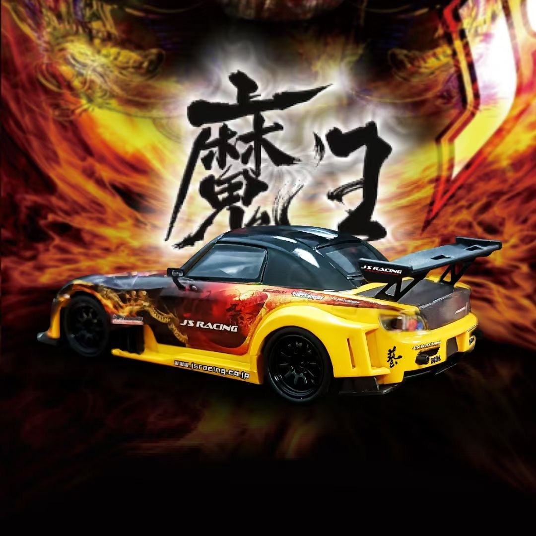 [Premium Resin Model] MJ Model 1:64 Honda S2000 AP1 J's Racing Custom Black-Yellow with Diorama Packaging