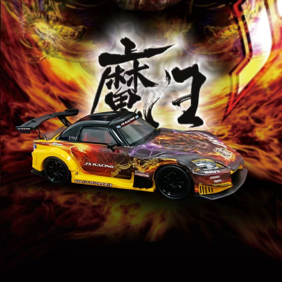 [Premium Resin Model] MJ Model 1:64 Honda S2000 AP1 J's Racing Custom Black-Yellow with Diorama Packaging