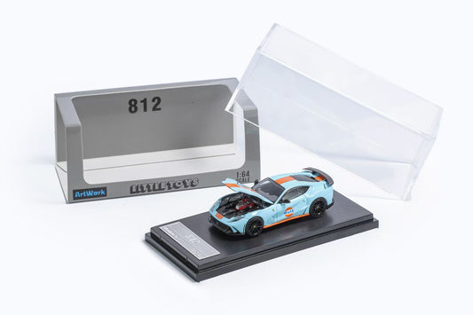 Little Toy 1:64 Ferrari 812 N-Largo MR V12 Novitec Custom Gulf Edition Openable Engine Hood Limited 399 Pieces