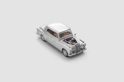 Mortal 1:64 Mercedes-Benz 300D Adenauer (W189) Soft Top Version Silver Limited 499 Pieces (Removable Roof Top, Magnetic Removable Front Hood with Detailed Engine)