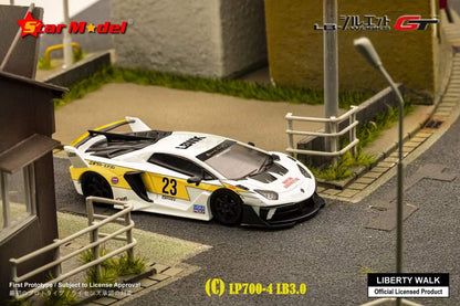Star Model 1:64 Lamborghini Adventador LP700-4 LBWK LB3.0 Silhouette GT Evo Flash #23 with Mr. Kato Miniature Figure