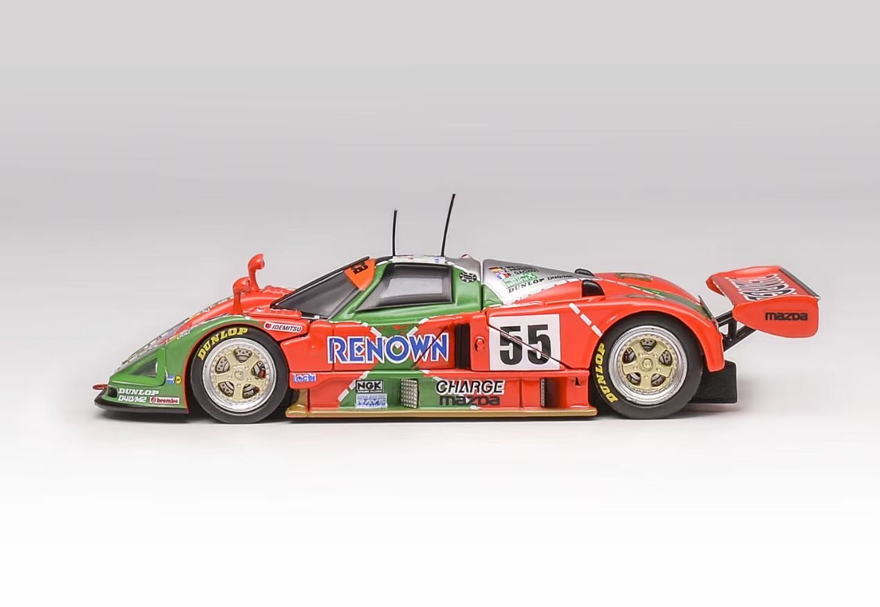 Motorhelix 1:64 Mazda 787B Winner #55 24 Hours Le Mans 1991 Renown Removable Magnetic Parts Detailed Engine (Mazda & Renown Double Official Licensed)