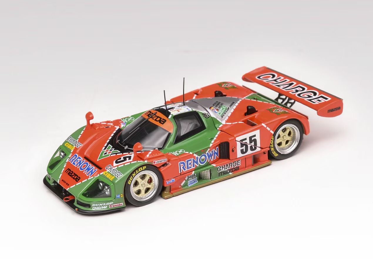 Motorhelix 1:64 Mazda 787B Winner #55 24 Hours Le Mans 1991 Renown Removable Magnetic Parts Detailed Engine (Mazda & Renown Double Official Licensed)