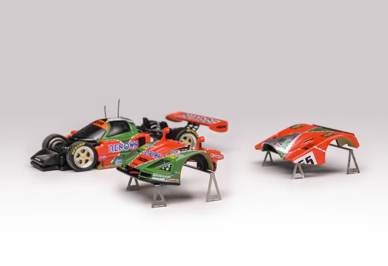 Motorhelix 1:64 Mazda 787B Winner #55 24 Hours Le Mans 1991 Renown Removable Magnetic Parts Detailed Engine (Mazda & Renown Double Official Licensed)