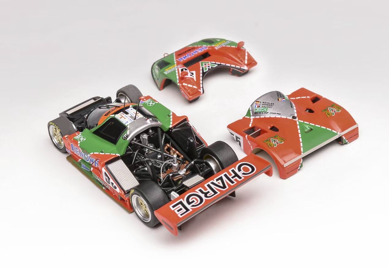 Motorhelix 1:64 Mazda 787B Winner #55 24 Hours Le Mans 1991 Renown Removable Magnetic Parts Detailed Engine (Mazda & Renown Double Official Licensed)