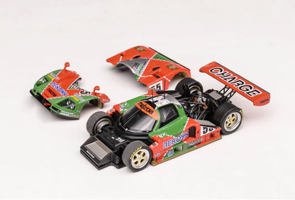 Motorhelix 1:64 Mazda 787B Winner #55 24 Hours Le Mans 1991 Renown Removable Magnetic Parts Detailed Engine (Mazda & Renown Double Official Licensed)