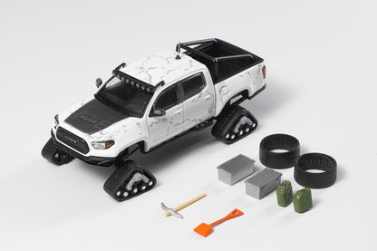GCD 1:64 Toyota Tacoma N300 Snow Edition Official Licensed White Marble (with 8 Accessories)