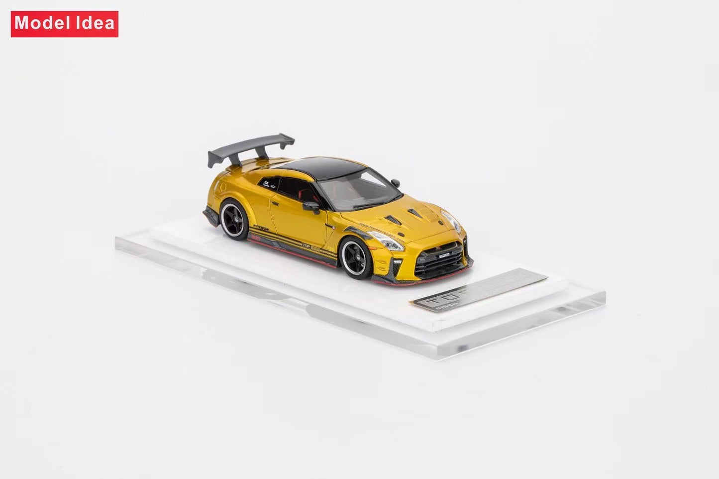 [Premium Resin Model] Model Idea 1:64 Nissan Skyline GT-R R35 Top Secret Gold Limited to 299 Pieces
