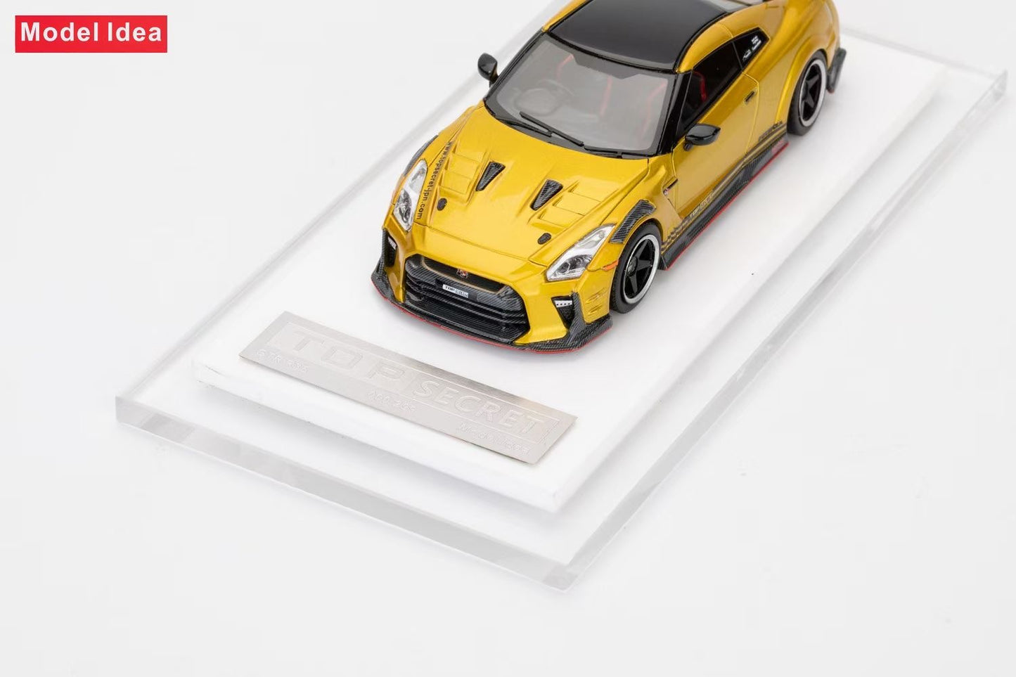 [Premium Resin Model] Model Idea 1:64 Nissan Skyline GT-R R35 Top Secret Gold Limited to 299 Pieces