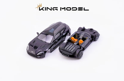 King Model 1:64 Aston Martin Vanquish Zagato Shooting Brake Metallic Black Limited 999 Pieces