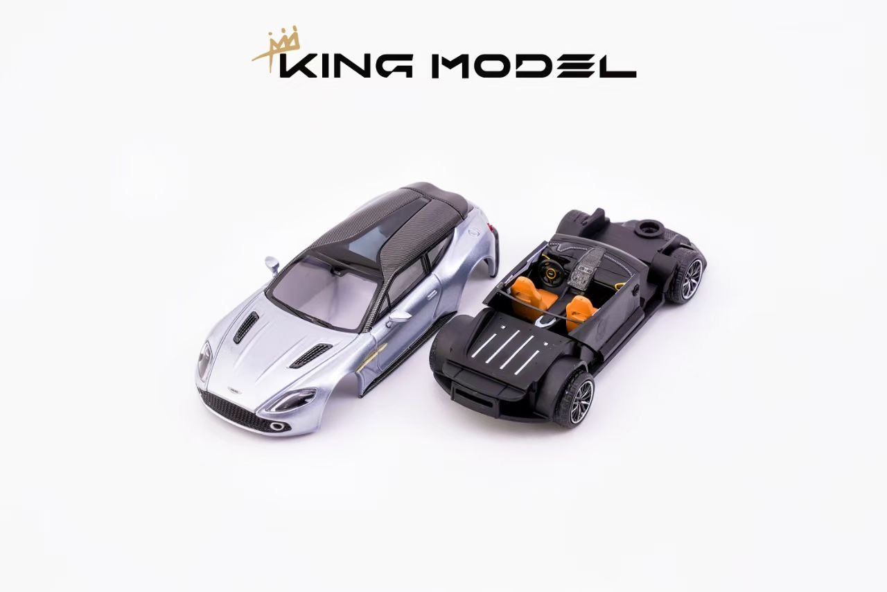 King Model 1:64 Aston Martin Vanquish Zagato Shooting Brake Silver Limited 999 Pieces