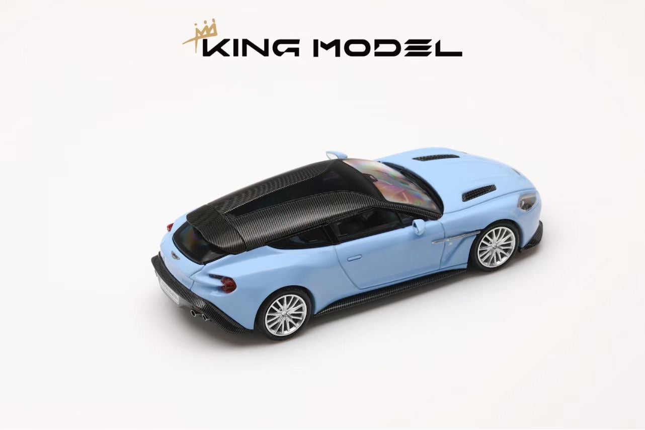 King Model 1:64 Aston Martin Vanquish Zagato Shooting Brake Blue Limited 999 Pieces