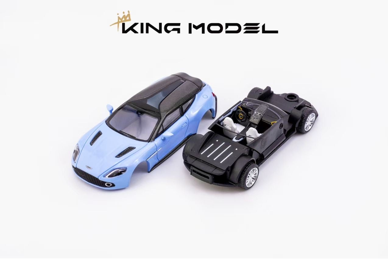 King Model 1:64 Aston Martin Vanquish Zagato Shooting Brake Blue Limited 999 Pieces
