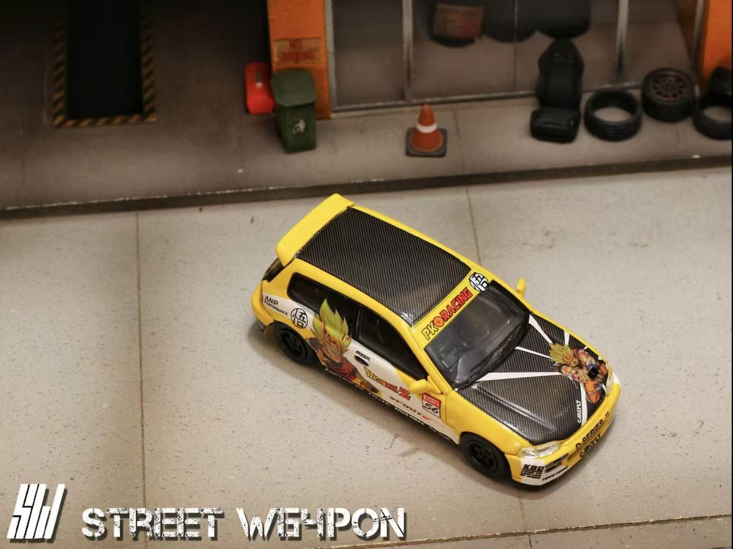 Street Weapon 1:64 Honda CIVIC EG6 Dragon Ball Gouku Edition Limited 499 Pieces