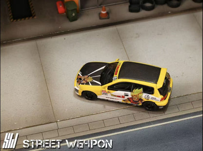 Street Weapon 1:64 Honda CIVIC EG6 Dragon Ball Gouku Edition Limited 499 Pieces
