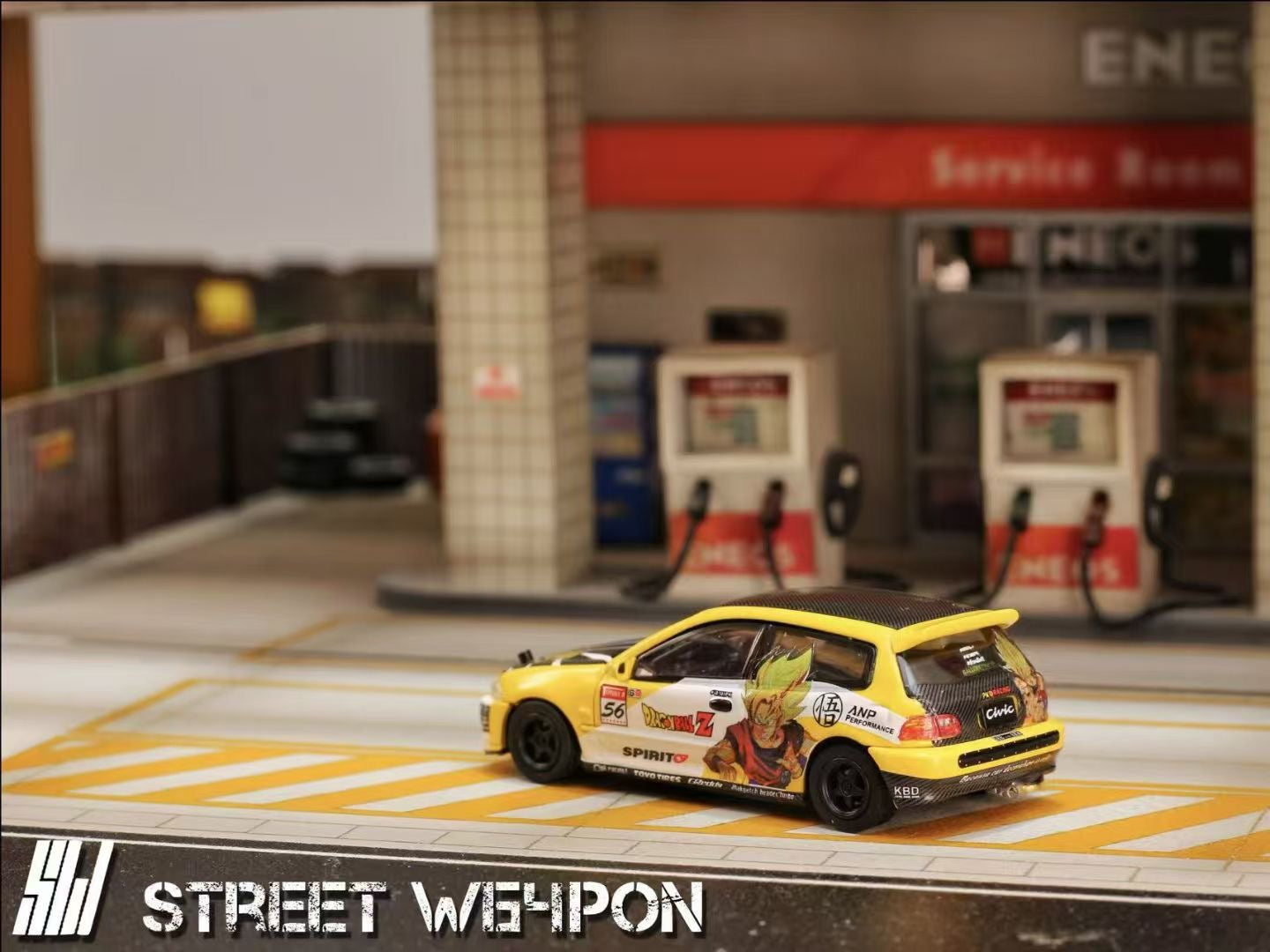 Street Weapon 1:64 Honda CIVIC EG6 Dragon Ball Gouku Edition Limited 499 Pieces