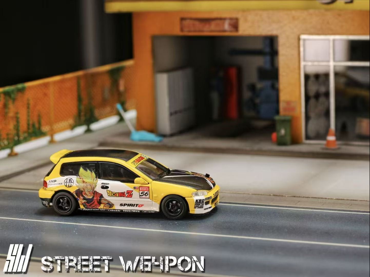 Street Weapon 1:64 Honda CIVIC EG6 Dragon Ball Gouku Edition Limited 499 Pieces