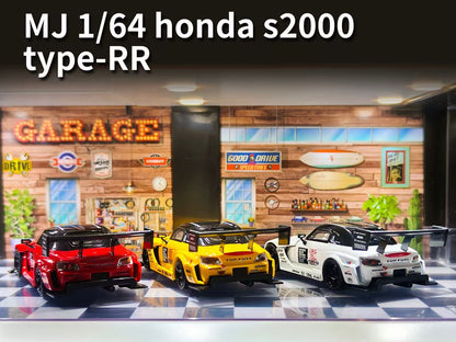 [Premium Resin Model] MJ Model 1:64 Honda S2000 AP1 Top Fuel Type-RR Custom White