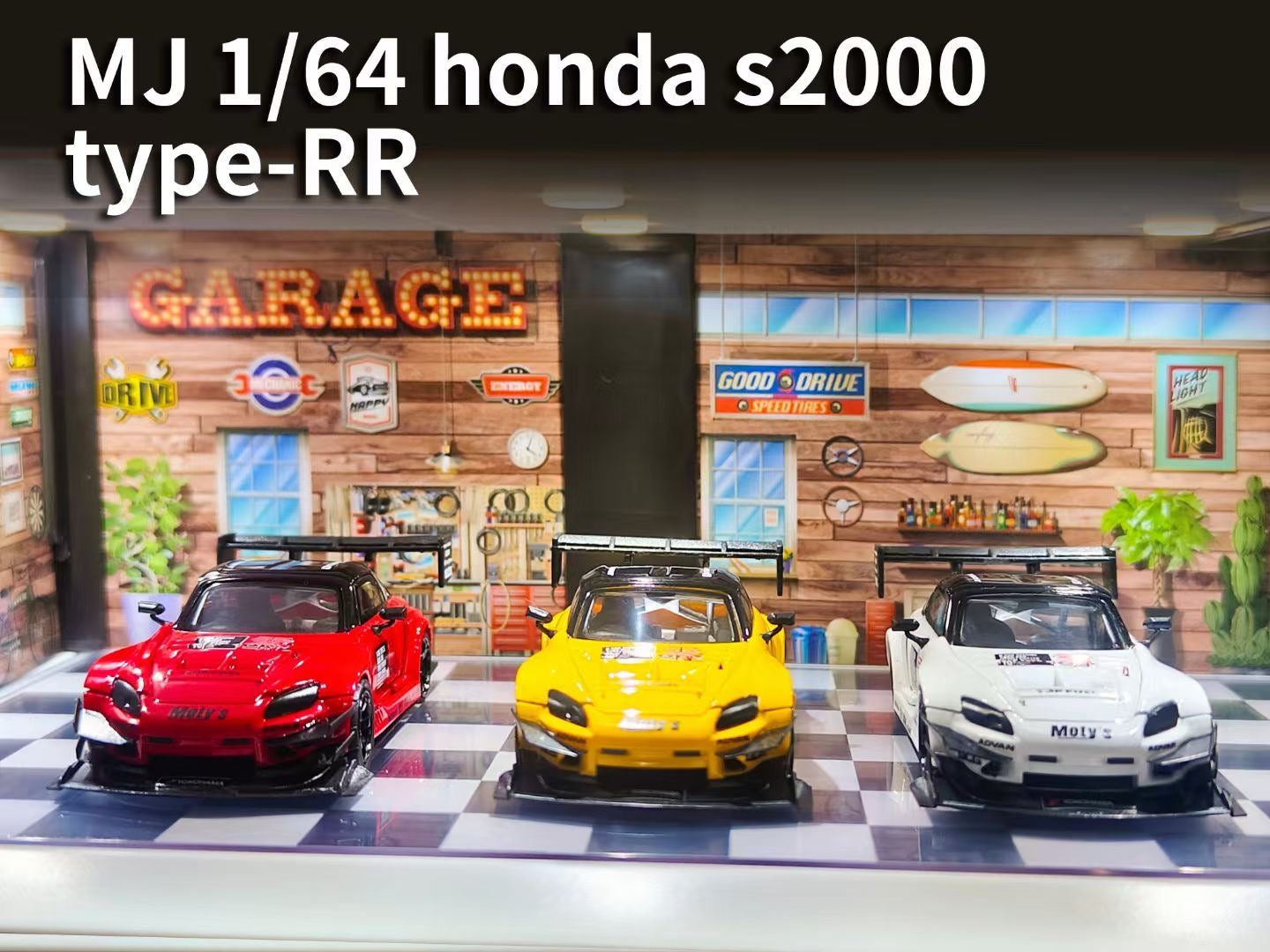 [Premium Resin Model] MJ Model 1:64 Honda S2000 AP1 Top Fuel Type-RR Custom White