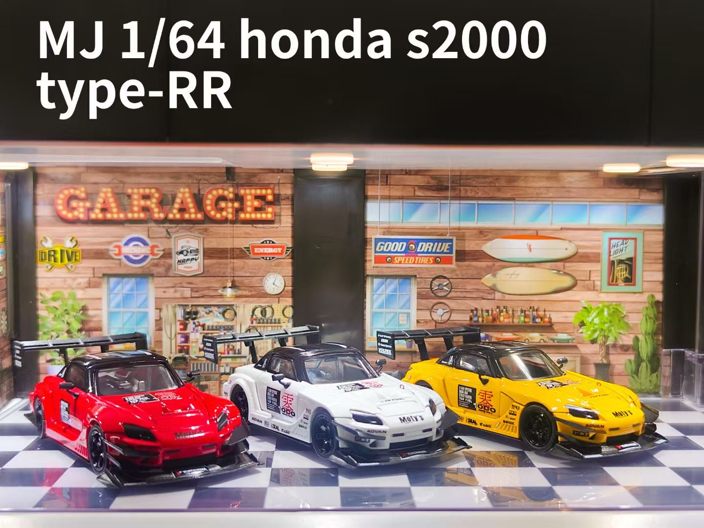 [Premium Resin Model] MJ Model 1:64 Honda S2000 AP1 Top Fuel Type-RR Custom White