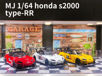 [Premium Resin Model] MJ Model 1:64 Honda S2000 AP1 Top Fuel Type-RR Custom White
