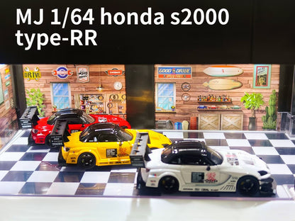 [Premium Resin Model] MJ Model 1:64 Honda S2000 AP1 Top Fuel Type-RR Custom White