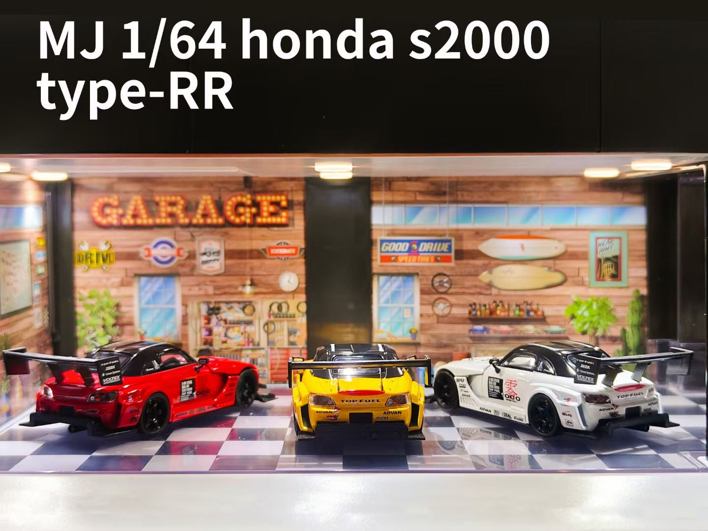 [Premium Resin Model] MJ Model 1:64 Honda S2000 AP1 Top Fuel Type-RR Custom White