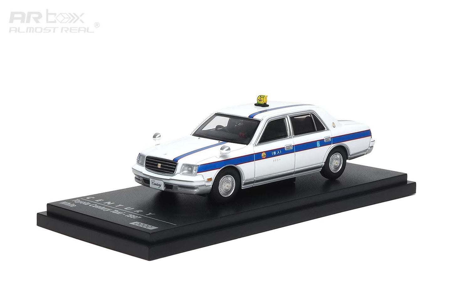 AR Box 1:64 Toyota Century MK2 G50 White Taxi 1997 Toyota Official Licensed