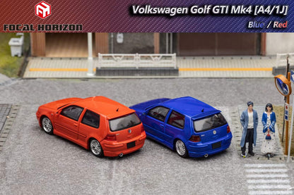 Focal Horizon 1:64 Volkswagen Golf GTI MK4 Orange Red with Openable Engine Hood
